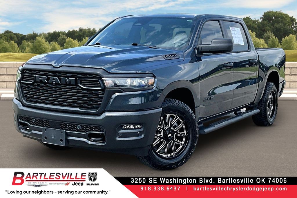 Forged Blue Metallic 2025 RAM 1500 Warlock 4dr Crew Cab 4WD Pickup Truck Four-Wheel Drive 8-Speed Automatic