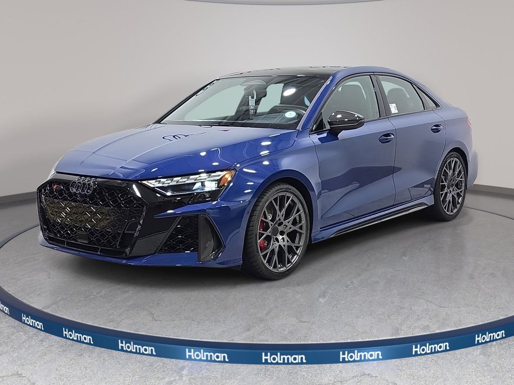 Blue 2026 Audi RS 3 2.5T quattro Sedan All-Wheel Drive 7-Speed Automatic