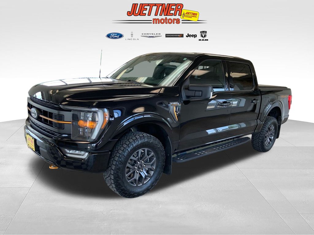 Black 2022 Ford F-150 Tremor SuperCrew 4WD Pickup Truck Four-Wheel Drive Automatic
