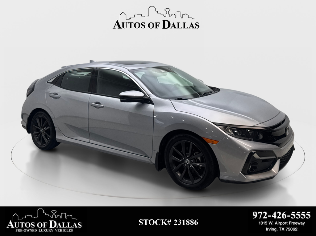 Silver 2021 Honda Civic Hatchback Hatchback Front-Wheel Drive Continuously Variable Transmission