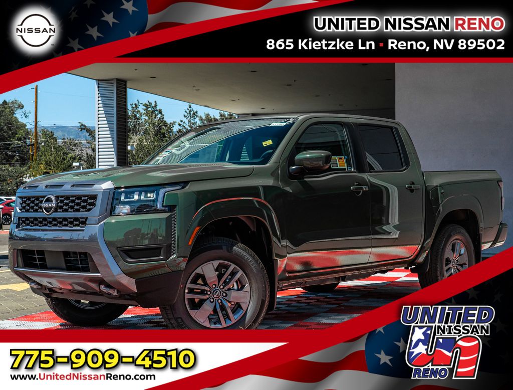 Tactical Green Metallic 2026 Nissan Frontier Pickup Truck Four-Wheel Drive 9-Speed Automatic Overdrive