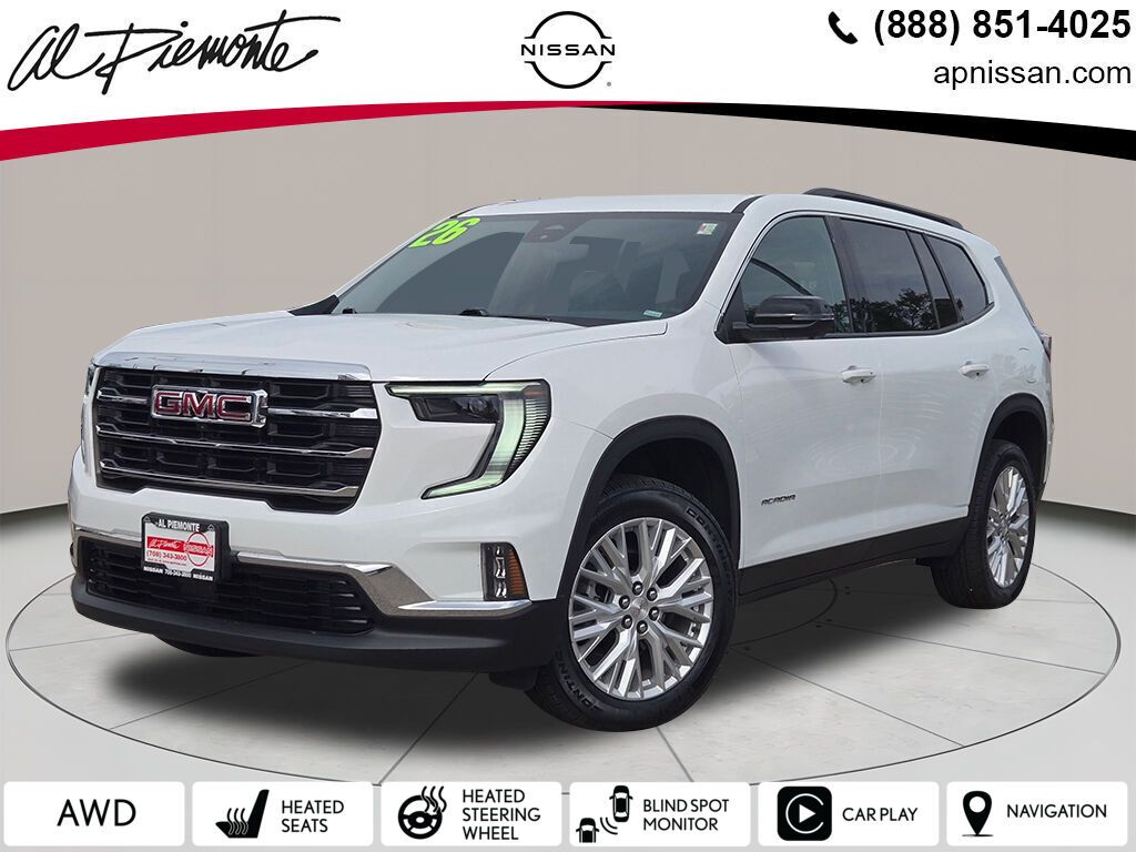 Summit White 2026 GMC Acadia SUV / Crossover Four-Wheel Drive 8-Speed Automatic