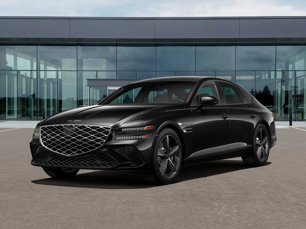 Vik Black 2025 Genesis G80 3.5T Sport Prestige AWD Sedan All-Wheel Drive 8-Speed Automatic