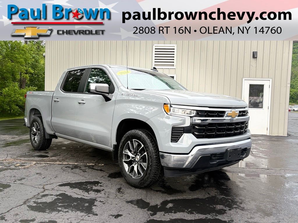 Slate Gray Metallic 2024 Chevrolet Silverado 1500 LT Crew Cab 4WD Pickup Truck Four-Wheel Drive 8-Speed Automatic