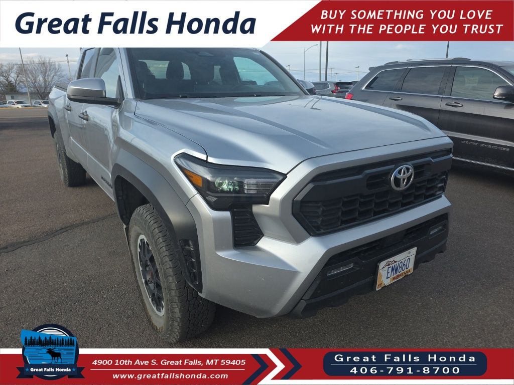 Celestial Silver Metallic 2024 Toyota Tacoma TRD Off-Road Double Cab 4WD Pickup Truck Four-Wheel Drive 8-Speed Automatic