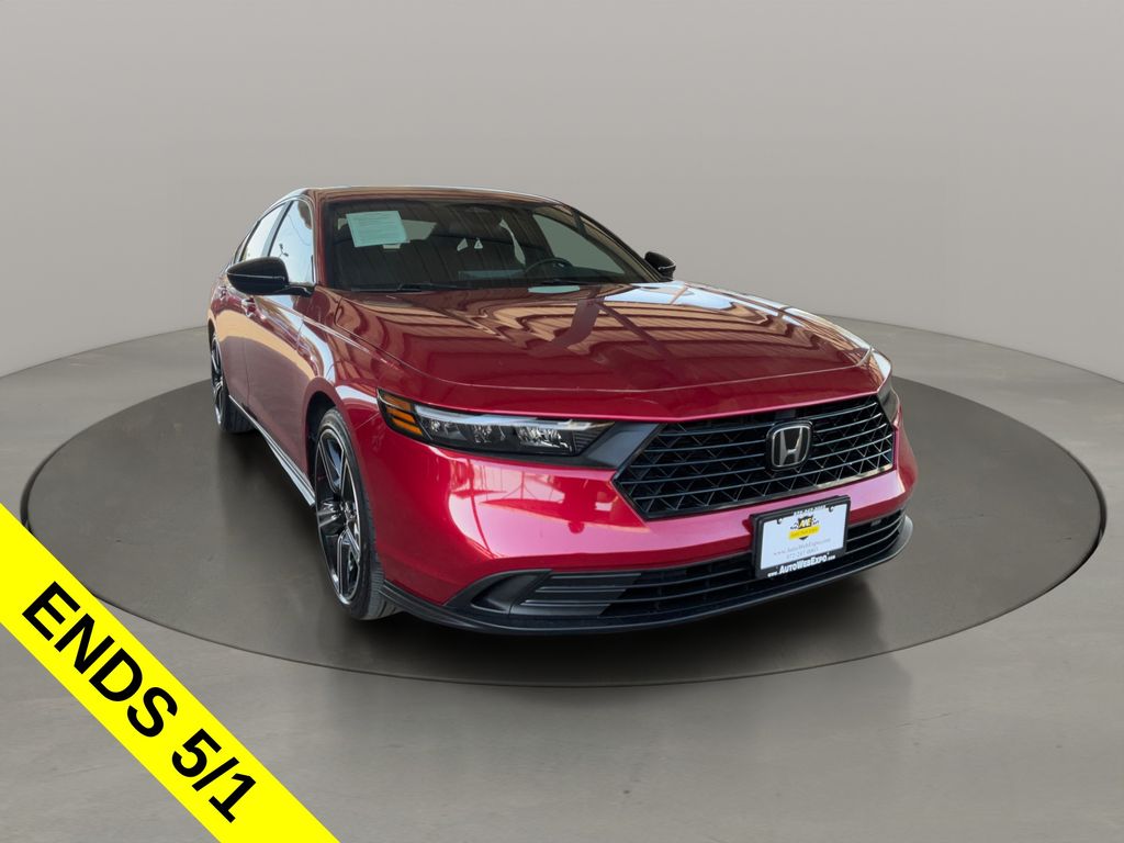 Radiant Red Metallic 2024 Honda Accord Hybrid Sport FWD Sedan Front-Wheel Drive Continuously Variable Transmission