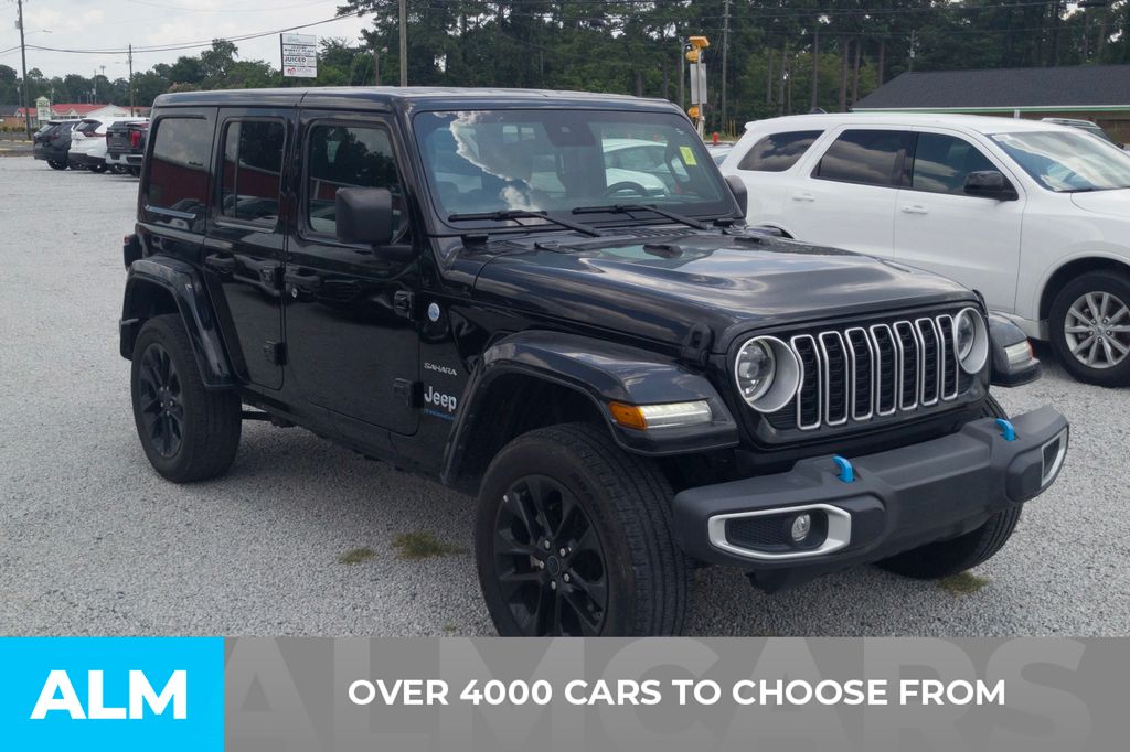 Used 2024 Black Jeep Sahara 4xe image 2