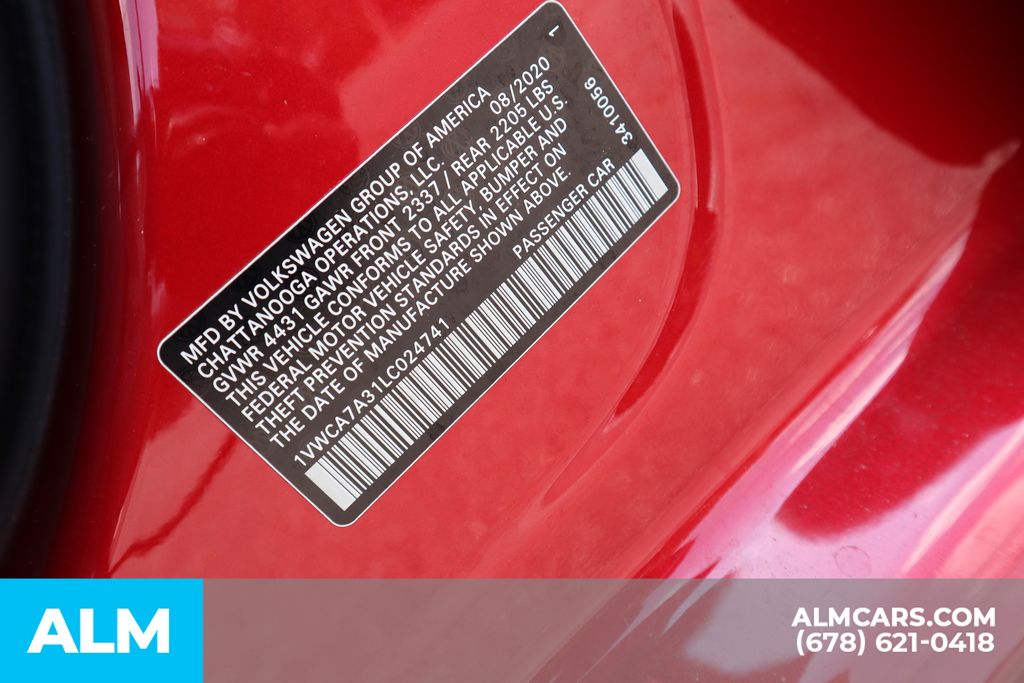 Used 2020 Red Volkswagen 2.0T SEL image 39