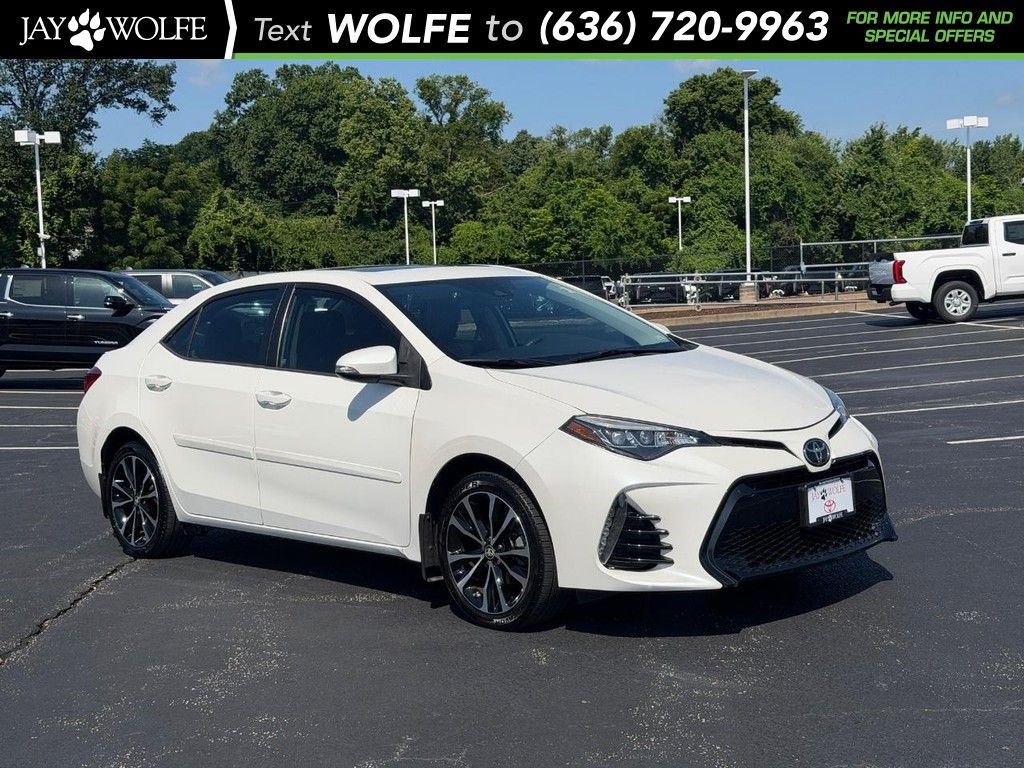 White (Blizzard Pearl) 2017 Toyota Corolla Sedan Front-Wheel Drive Continuously Variable Transmission