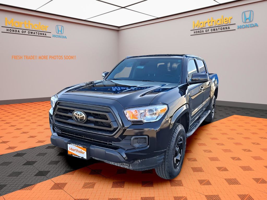 Black 2023 Toyota Tacoma SR V6 Double Cab 4WD Pickup Truck Four-Wheel Drive 6-Speed Automatic