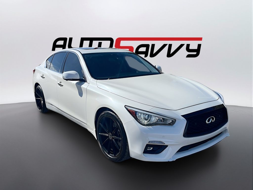 Majestic White 2022 INFINITI Q50 Sedan Rear-Wheel Drive 7-Speed Automatic Overdrive