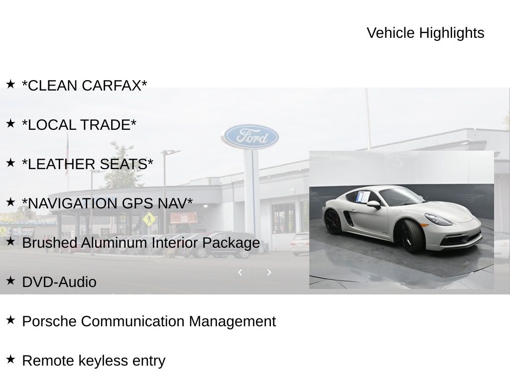 2018 Porsche 718 Cayman GTS