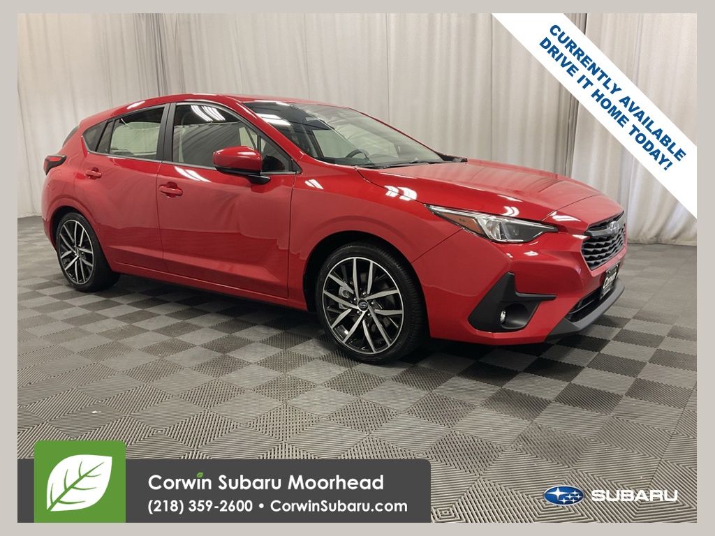 Pure Red 2026 Subaru Impreza Sport AWD Wagon All-Wheel Drive Continuously Variable Transmission