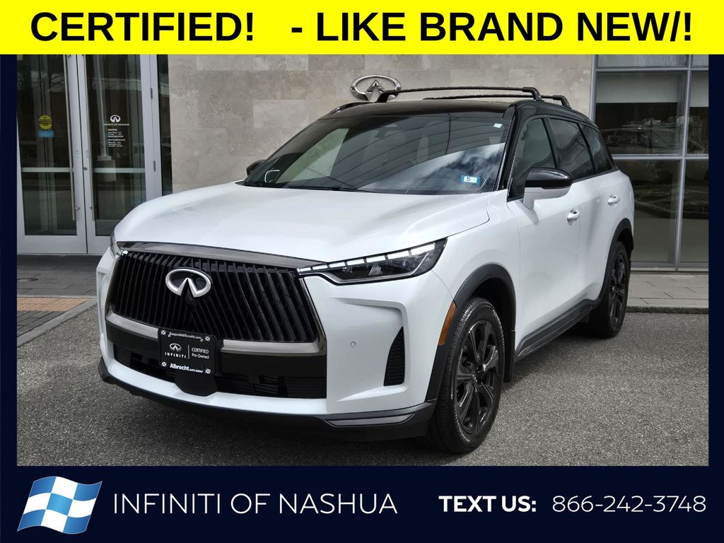 Radiant White/Black Obsidian 2026 INFINITI QX60 Autograph AWD SUV / Crossover All-Wheel Drive 9-Speed Automatic