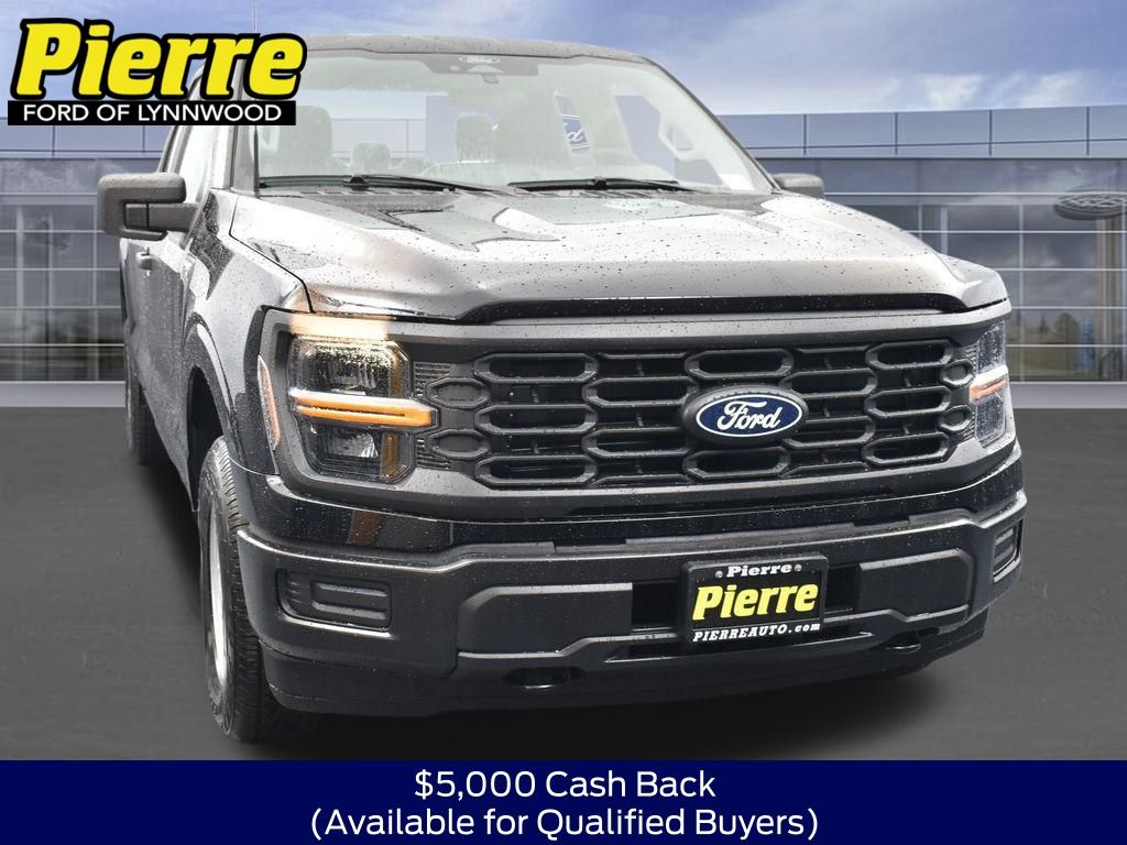 Black Metallic 2025 Ford F-150 XL SuperCab 4WD Pickup Truck Four-Wheel Drive Automatic