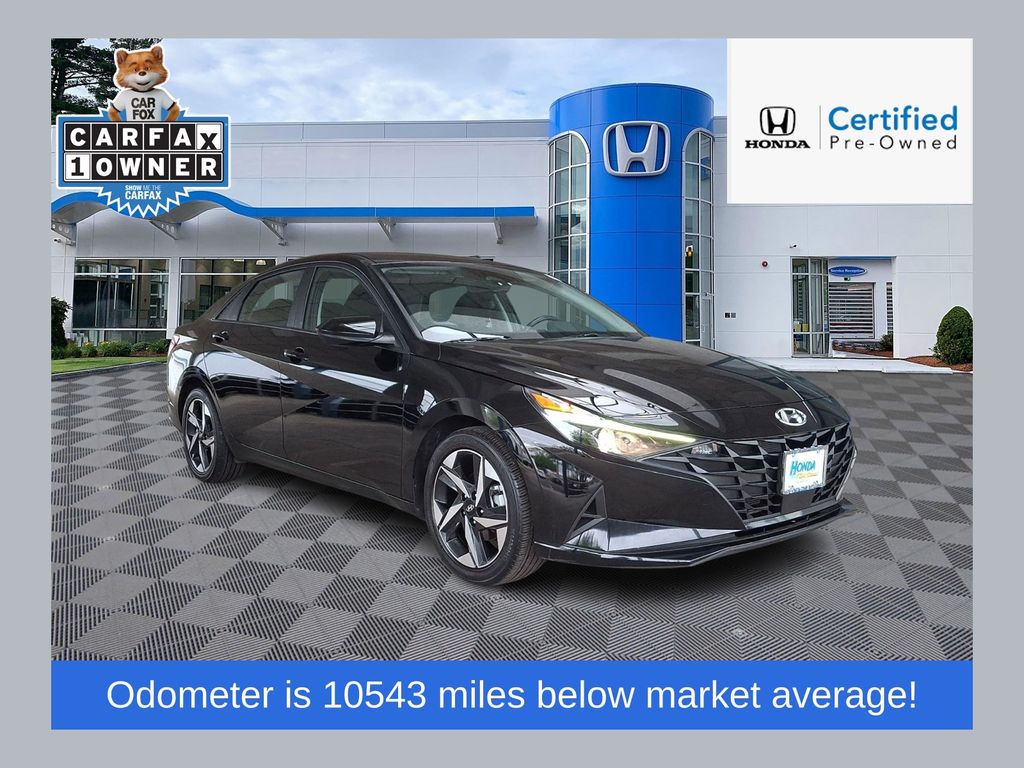 Onyx Black 2023 Hyundai Elantra Sedan Front-Wheel Drive Continuously Variable Transmission