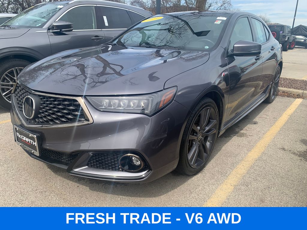 Gray (Modern Steel Metallic) 2019 Acura TLX Sedan 9-Speed Automatic