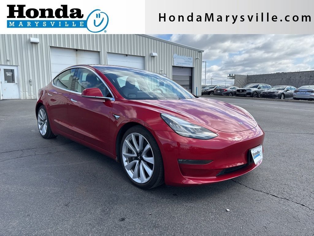 Red Multi-Coat 2018 Tesla Model 3 Long Range AWD Sedan All-Wheel Drive 1-Speed Automatic