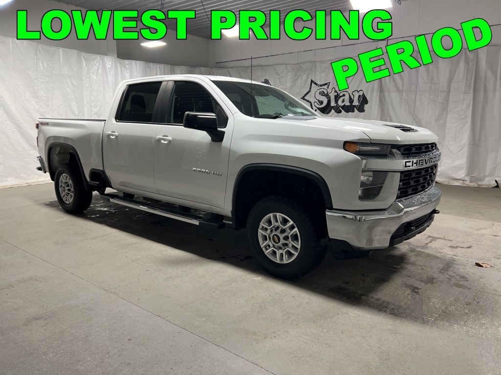 Summit White 2022 Chevrolet Silverado 2500HD LT Crew Cab 4WD Pickup Truck Four-Wheel Drive 6-Speed Automatic
