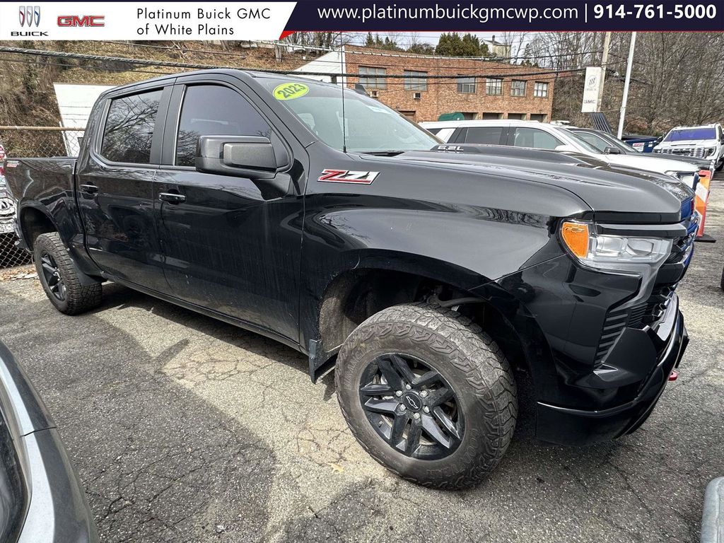 Black 2023 Chevrolet Silverado 1500 LT Trail Boss Crew Cab 4WD Pickup Truck Four-Wheel Drive Automatic