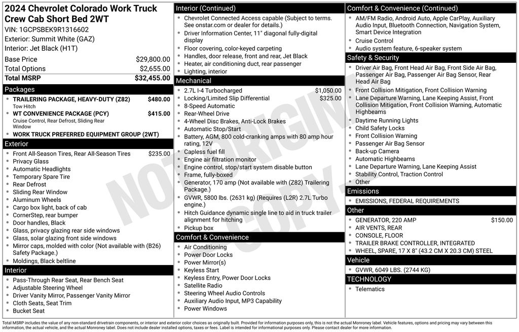 2024 Chevrolet Colorado Work Truck photo