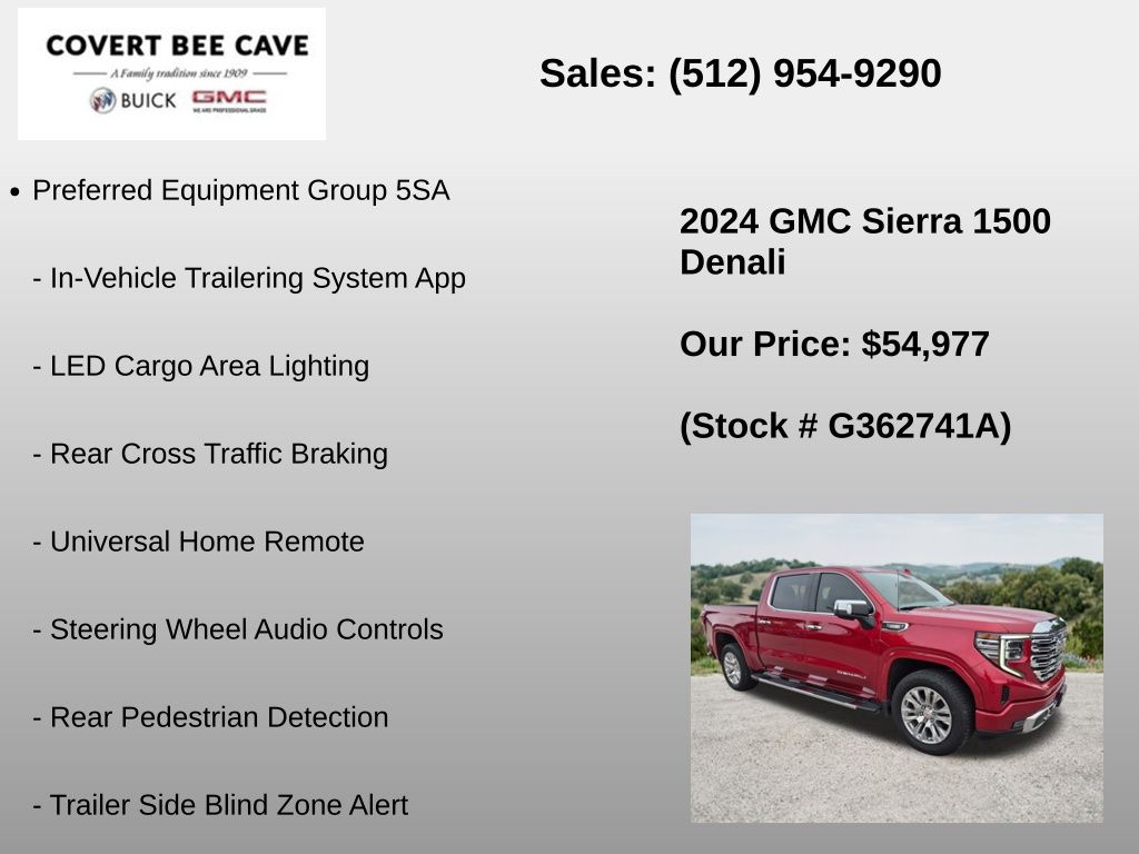 Used Car 2024 Gmc Sierra 1500  Denali For Sale Under $60,000 In Austin, Texas