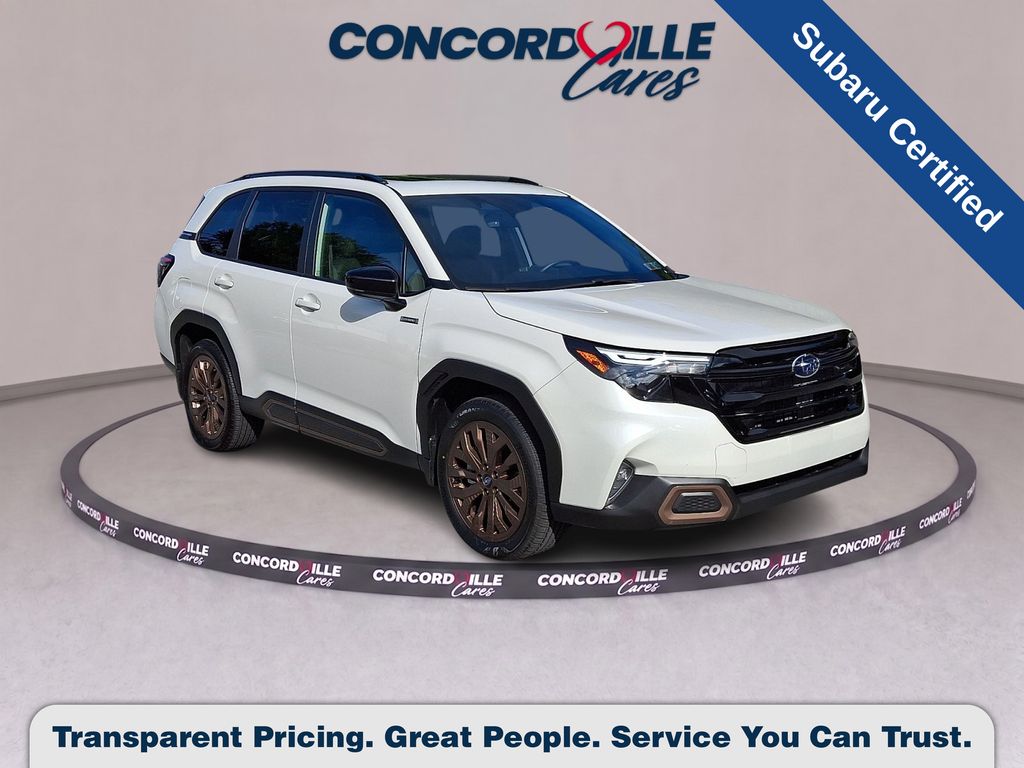 Crystal White Pearl 2025 Subaru Forester Hybrid SUV / Crossover All-Wheel Drive Continuously Variable Transmission