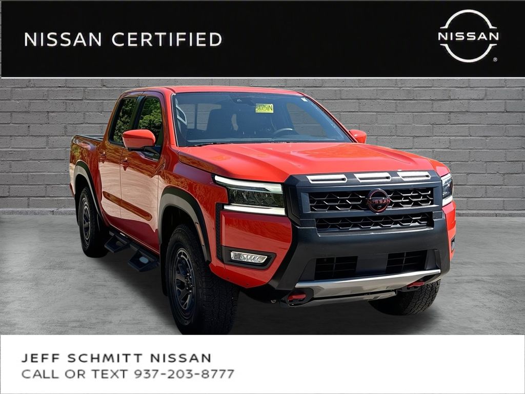 Afterburn Orange 2025 Nissan Frontier Pickup Truck Four-Wheel Drive 9-Speed Automatic Overdrive