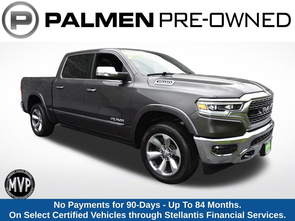 Gray (Granite Crystal Metallic Clearcoat) 2021 RAM 1500 Pickup Truck Four-Wheel Drive 8-Speed Automatic