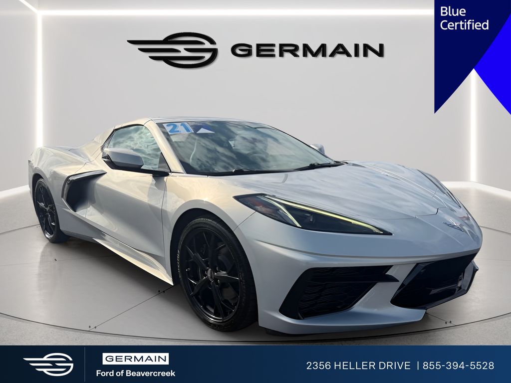 Silver Flare Metallic 2021 Chevrolet Corvette Convertible Rear-Wheel Drive 8-Speed Dual Clutch