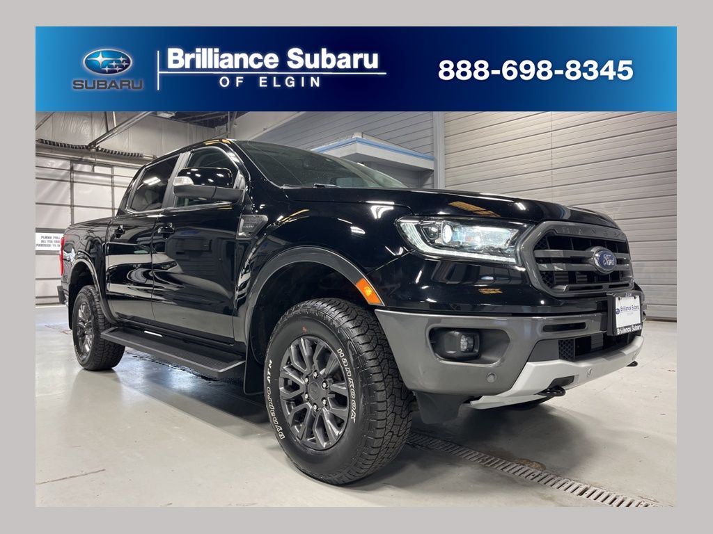 Shadow Black Metallic 2021 Ford Ranger Lariat SuperCrew 4WD Pickup Truck Four-Wheel Drive Automatic