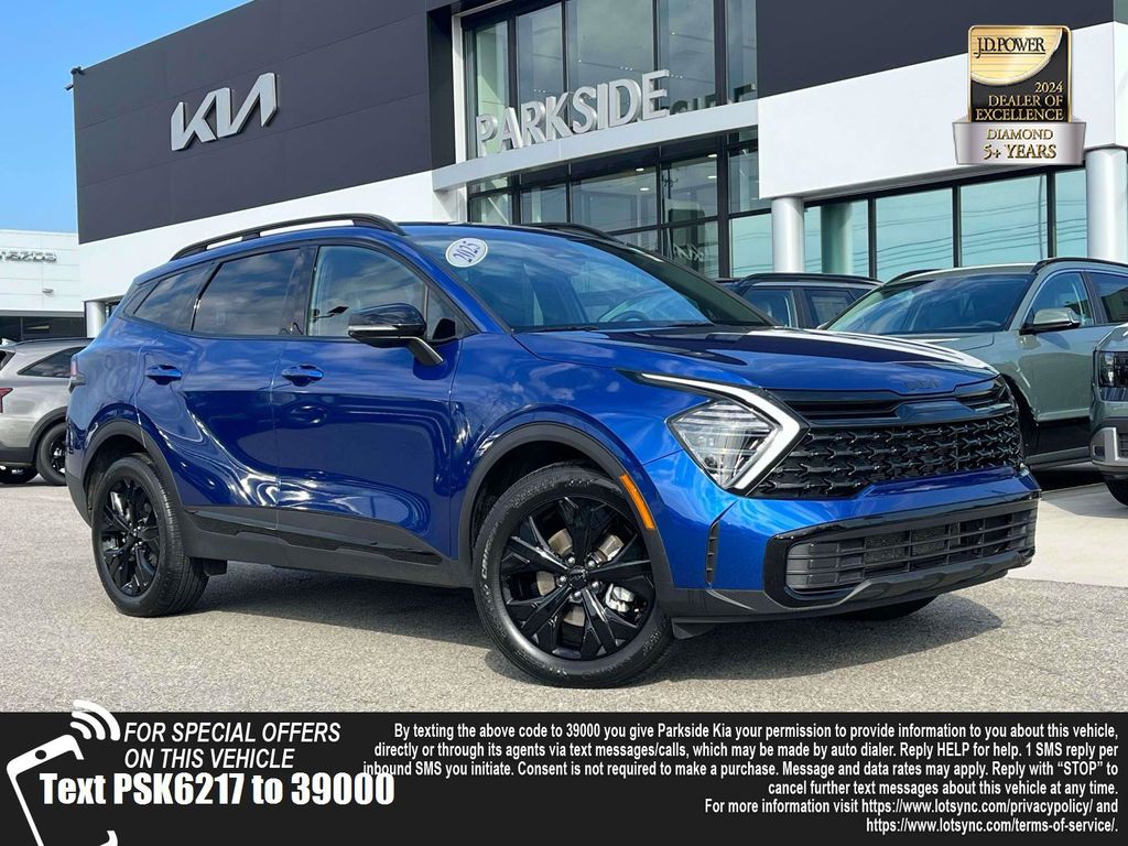 Sapphire Blue 2025 Kia Sportage SUV / Crossover All-Wheel Drive 8-Speed Automatic
