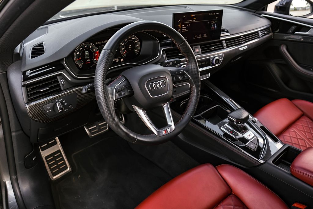 Daytona Gray Pearl Effect/Black Roof 2024 Audi S5 Coupe All-Wheel Drive 8-Speed Automatic