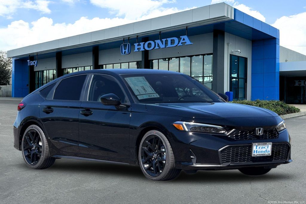 Crystal Black Pearl 2026 Honda Civic Hatchback Hatchback Front-Wheel Drive Continuously Variable Transmission