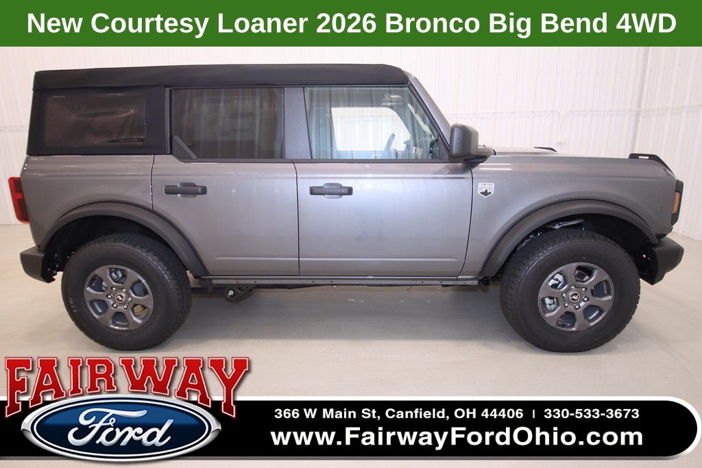 Carbonized Gray Metallic 2025 Ford Bronco Big Bend 4-Door 4WD SUV / Crossover Four-Wheel Drive Automatic