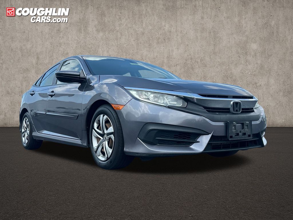 Gray (Modern Steel Metallic) 2016 Honda Civic Sedan Front-Wheel Drive Continuously Variable Transmission