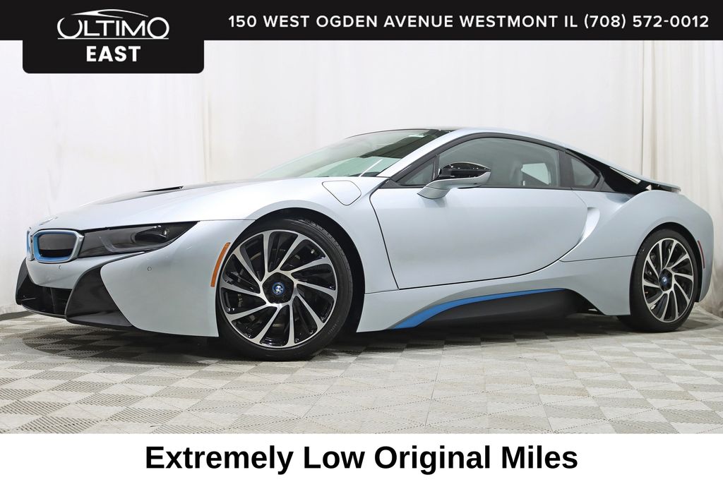 Ionic Silver Metallic w/BMW i Frozen Blue Accent 2016 BMW i8 Coupe All-Wheel Drive 6-Speed Automatic
