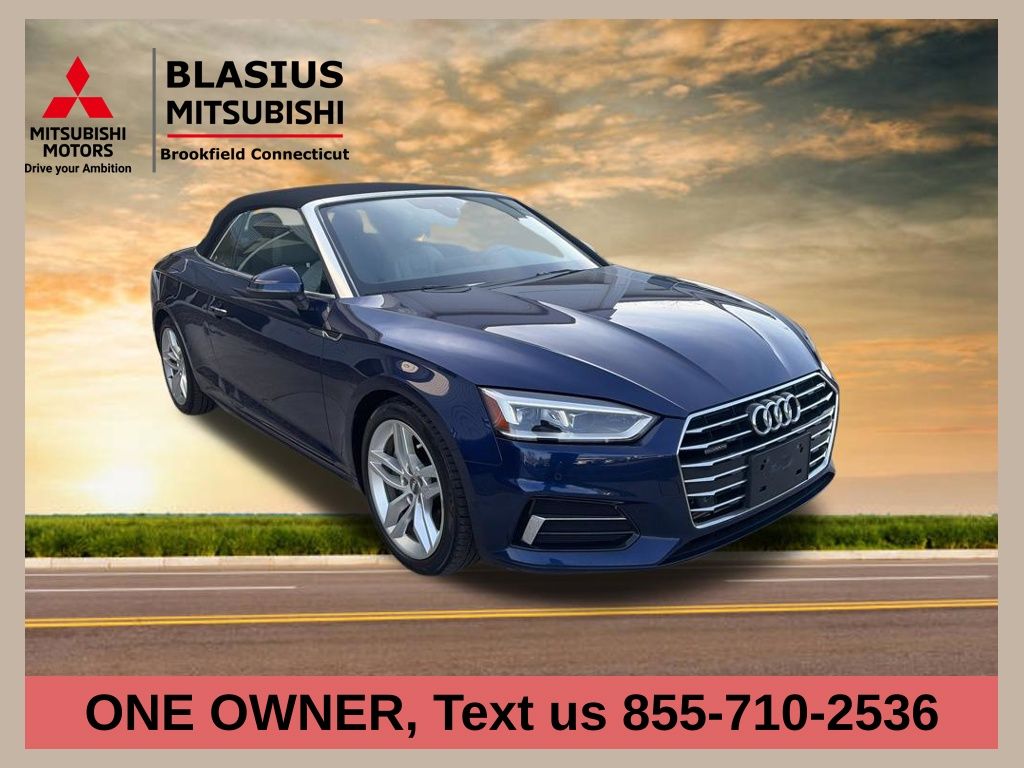 Blue Metallic 2019 Audi A5 quattro Premium Plus 45 TFSI Cabriolet Convertible All-Wheel Drive 7-Speed Automatic