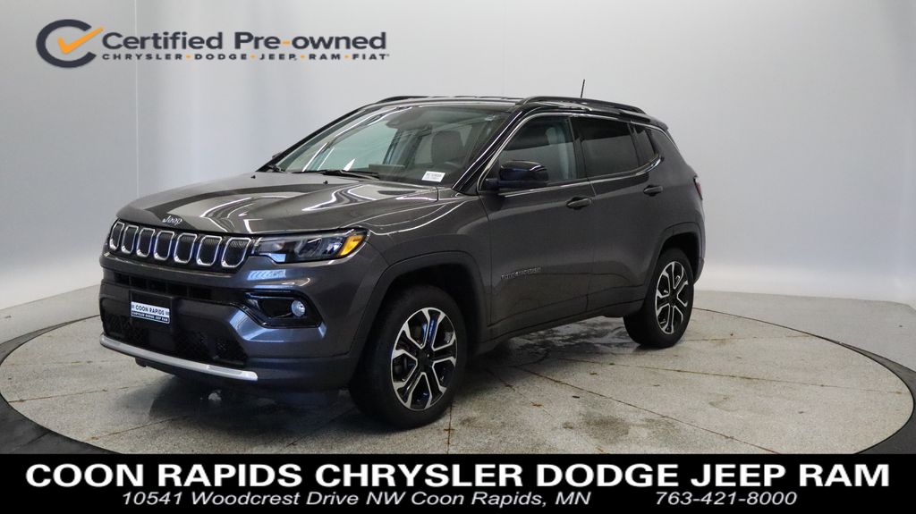Gray (Granite Crystal Metallic Clearcoat) 2022 Jeep Compass Limited 4WD SUV / Crossover Four-Wheel Drive 9-Speed Automatic