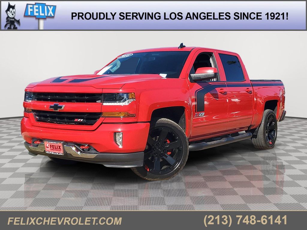 Red Hot 2018 Chevrolet Silverado 1500 Pickup Truck Four-Wheel Drive 6-Speed Automatic Overdrive