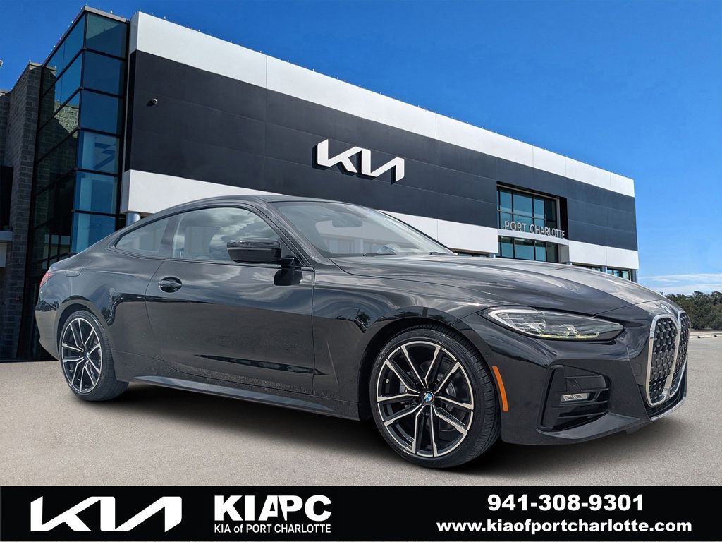 Black Sapphire Metallic 2021 BMW 4 Series 430i Coupe RWD Coupe Rear-Wheel Drive 8-Speed Automatic