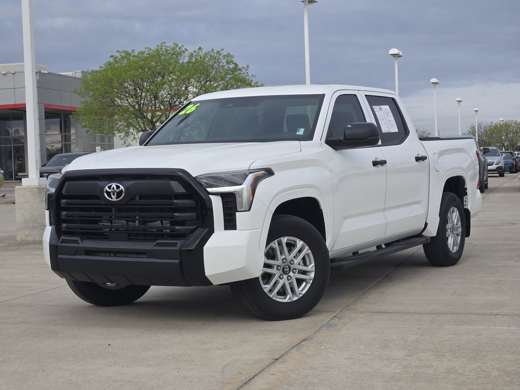 White (Wind Chill Pearl) 2026 Toyota Tundra SR CrewMax Cab RWD Pickup Truck 4X2 Automatic