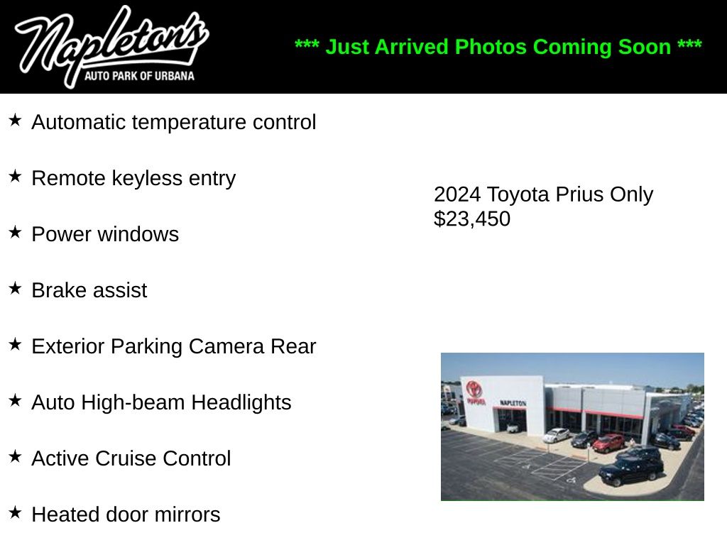White (Wind Chill Pearl) 2024 Toyota Prius Hatchback Front-Wheel Drive Continuously Variable Transmission