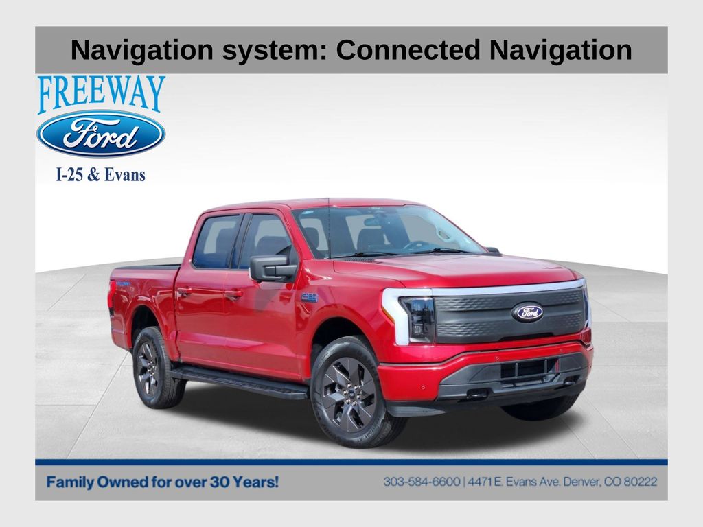 Rapid Red Metallic Tinted Clearcoat 2024 Ford F-150 Lightning Flash SuperCrew AWD Pickup Truck All-Wheel Drive Automatic