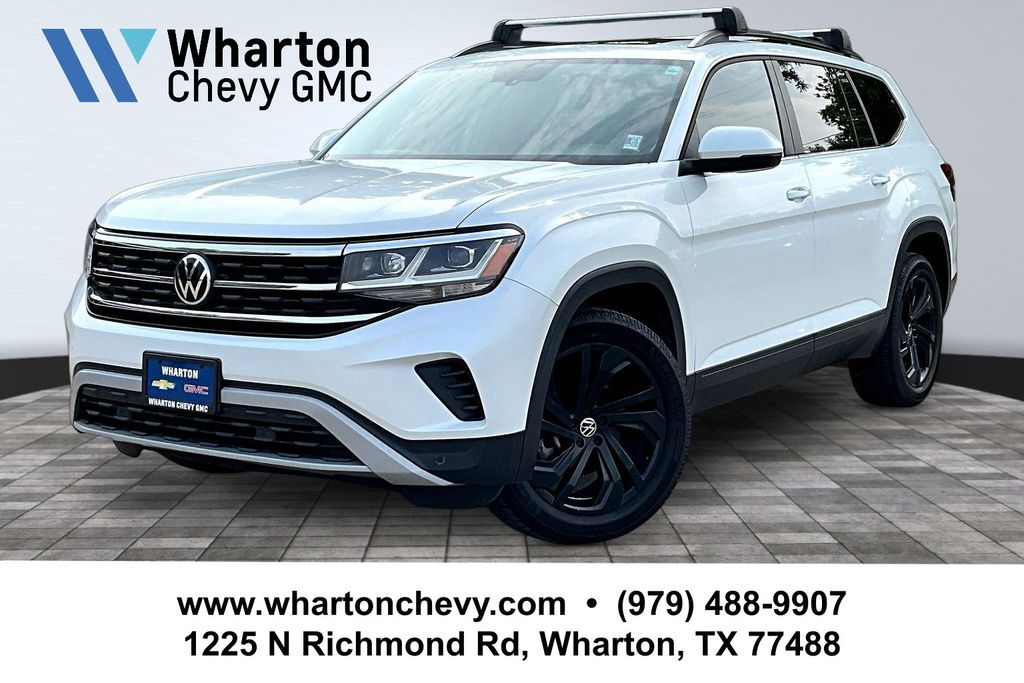 2021 Volkswagen Atlas 3.6L V6 SE w/Technology White at DeMontrond Auto Country