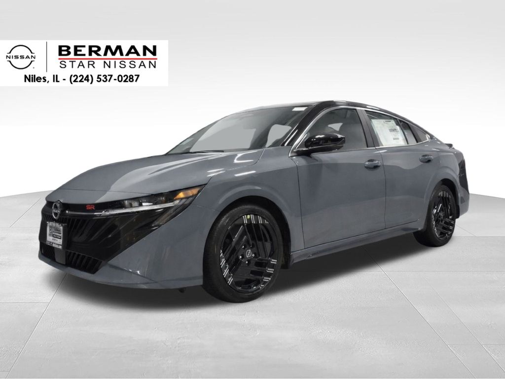Atlantic Gray/Super Black 2026 Nissan Sentra SR FWD Sedan Front-Wheel Drive Continuously Variable Transmission