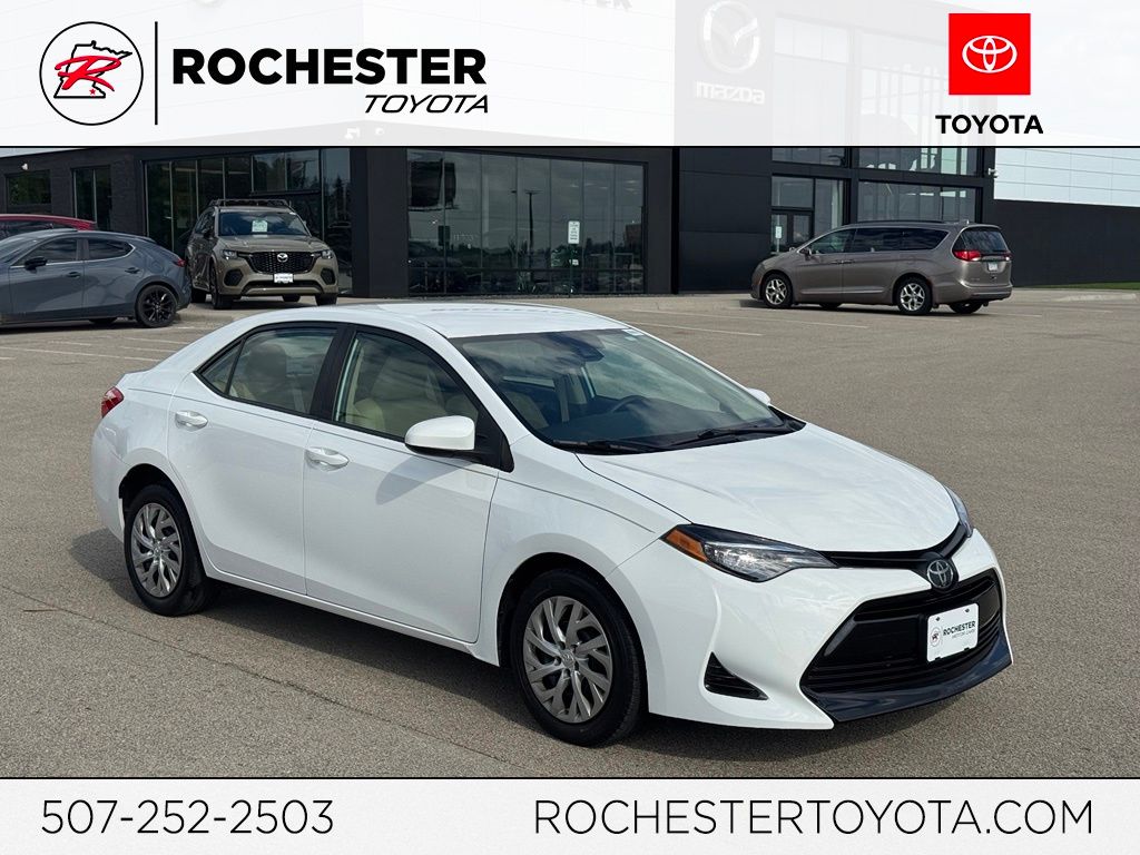 Super White 2019 Toyota Corolla Sedan Front-Wheel Drive Continuously Variable Transmission