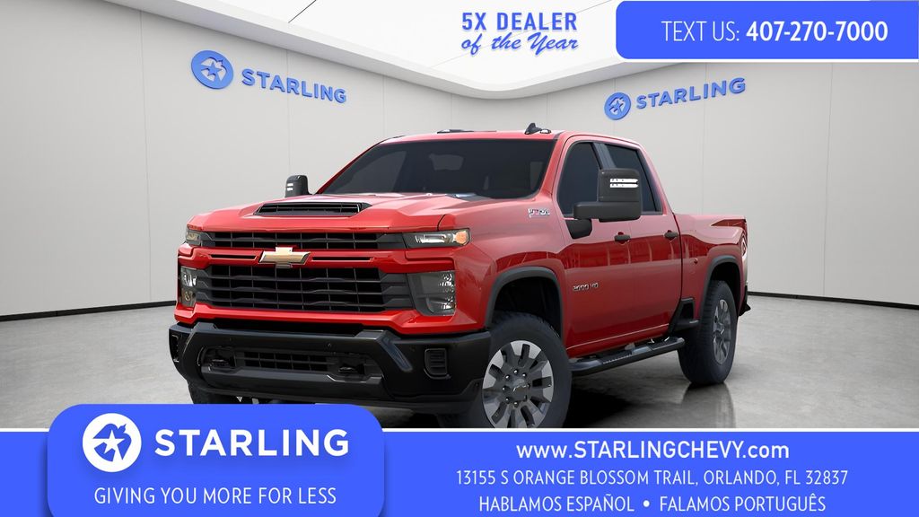 Red Hot 2026 Chevrolet Silverado 2500HD Custom Crew Cab 4WD Pickup Truck Four-Wheel Drive Automatic