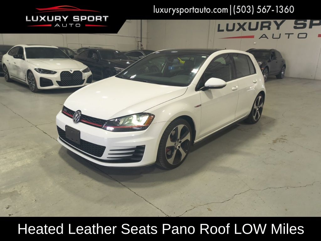 Pure White 2016 Volkswagen Golf GTI Hatchback Front-Wheel Drive 6-Speed Dual Clutch