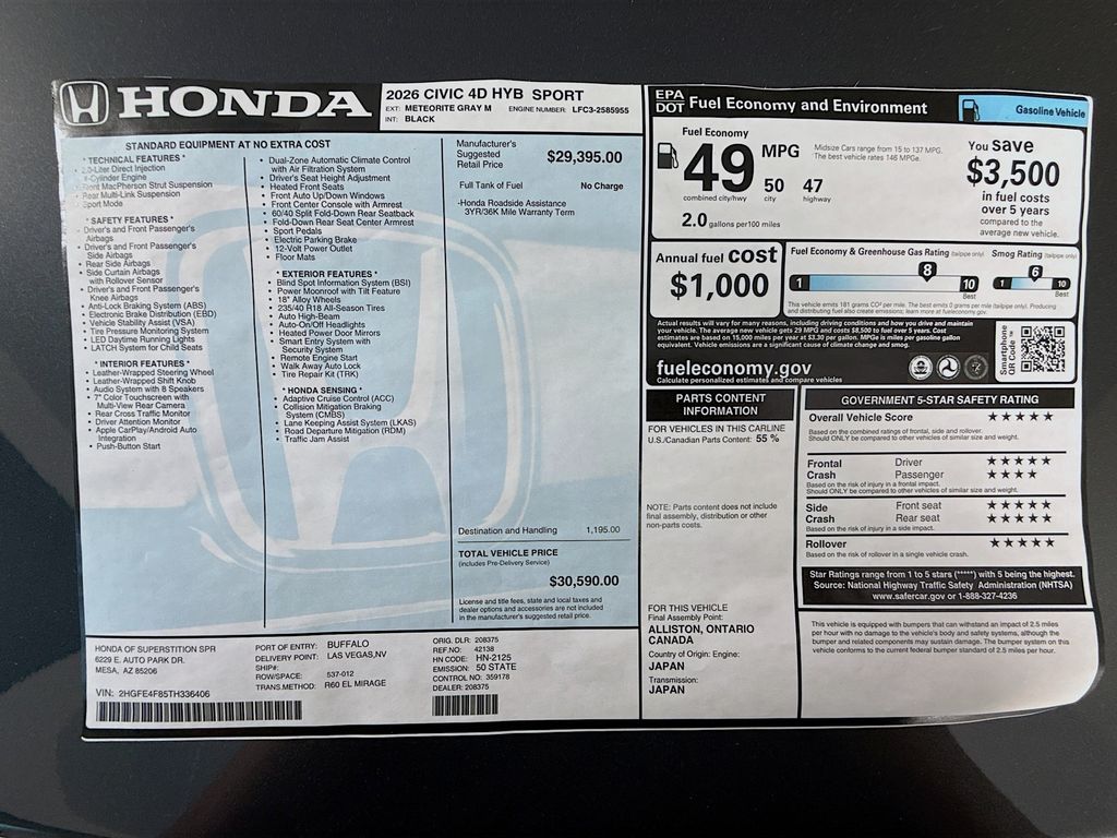 Thumbnail: 2026 Honda Civic - 9